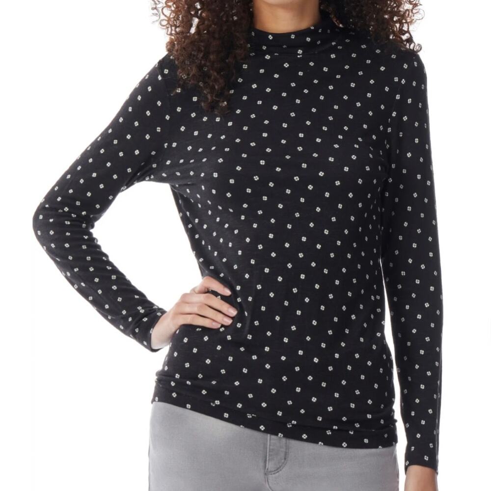 Jones New York Women’s Dot Print Turtleneck Size XS